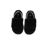 Sandals - Sheepskin Wool Slingback Fluffy Slides Women Miss Ever