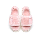 Slides - AS UGG Women High Platform Fluffy Slides Poppin