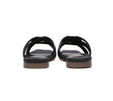 Slides - Leather Woven Flat Slides Women Jennifer