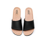 Slides - Women Sandals Megan Platform Leather Wedge Slides