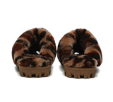 Slippers - UGG Slippers Double Face Sheepskin Women Leopard Print Slipper