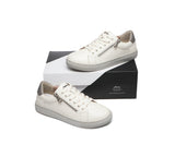 Sneaker - Zip Up Low-top Leather White Sneakers Women Chloe