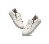 Sneaker - Zip Up Low-top Leather White Sneakers Women Chloe