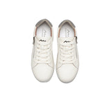 Sneaker - Zip Up Low-top Leather White Sneakers Women Chloe