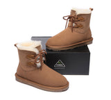 UGG Boots - Lace-up Sheepskin Boots Women Short Stark