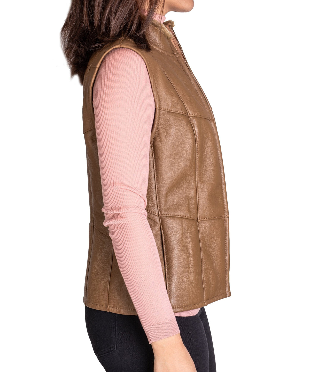 Ladies Nappa Vest #9988002 (2437322571834)