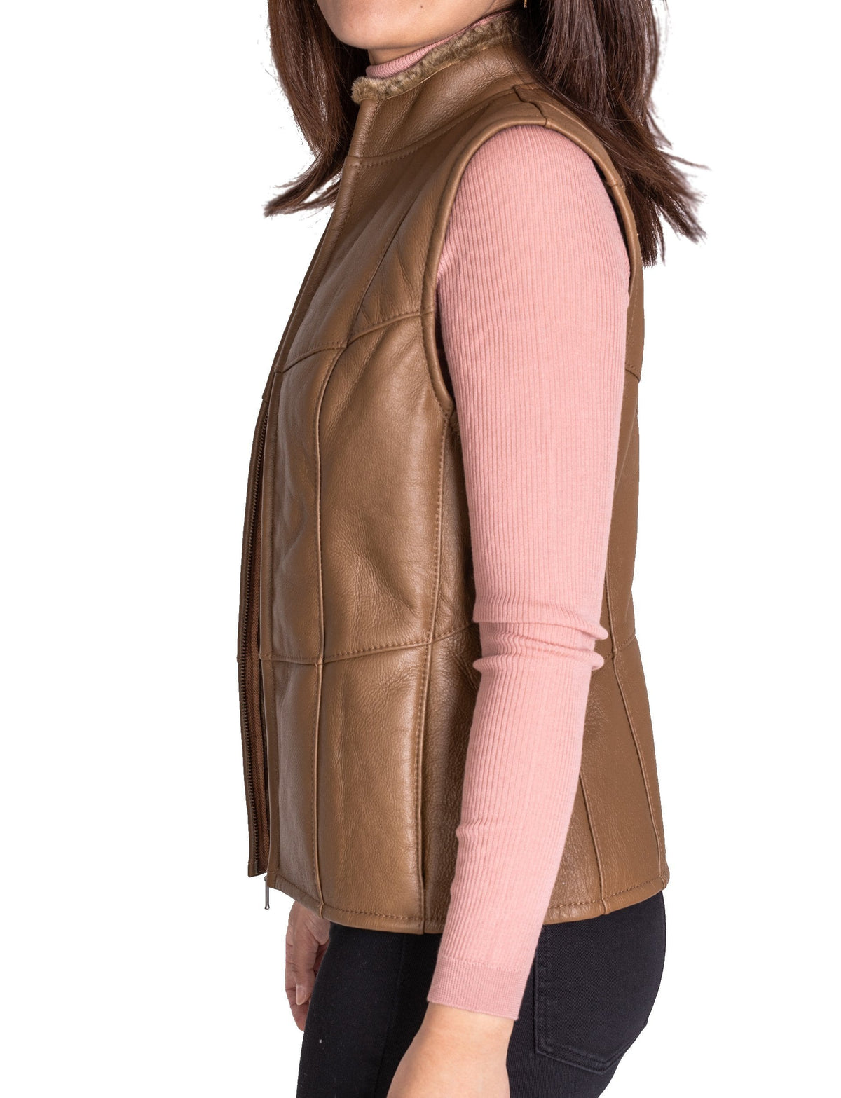 Ladies Nappa Vest #9988002 (2437322571834)