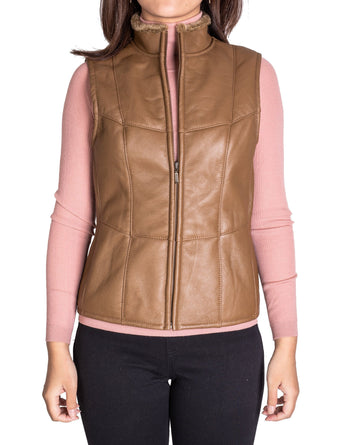 Ladies Nappa Vest #9988002 (2437322571834)