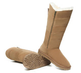 UGG Boots - Premium Australian Sheepskin Knee High Zipper Boots Women Swanston 5 Panel