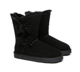 UGG Boots - Sheepskin Double Bow Boots Women Eira