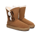 UGG Boots - Sheepskin Double Bow Boots Women Eira