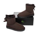 UGG Boots - Sheepskin Mini Back Single Bow Women Boots