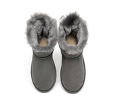 UGG Boots - Sheepskin Mini Back Single Bow Women Boots