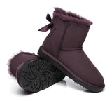 UGG Boots - Sheepskin Mini Back Single Bow Women Boots