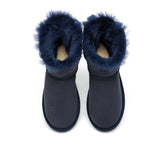 UGG Boots - Sheepskin Mini Back Single Bow Women Boots