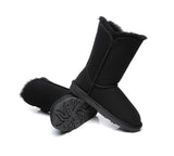 UGG Boots - Short Twin Button Sheepskin Boots Aspen