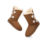 UGG Boots - Short Twin Button Sheepskin Boots Aspen