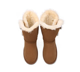 UGG Boots - Short Twin Button Sheepskin Boots Aspen