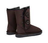 UGG Boots - Twin Button Short Sheepskin Boots