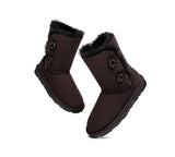 UGG Boots - Twin Button Short Sheepskin Boots