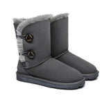 UGG Boots - Twin Button Short Sheepskin Boots