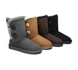 UGG Boots - Twin Button Short Sheepskin Boots