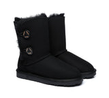 UGG Boots - Twin Button Short Sheepskin Boots