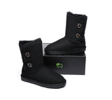 UGG Boots - Twin Button Short Sheepskin Boots