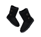 UGG Boots - Twin Button Short Sheepskin Boots