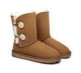 UGG Boots - Twin Button Short Sheepskin Boots