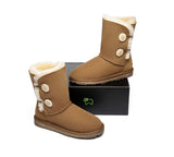 UGG Boots - Twin Button Short Sheepskin Boots