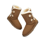 UGG Boots - Twin Button Short Sheepskin Boots