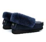 UGG Slippers - Ankle Sheepskin Slippers Mens Popo Moccasins Big Size