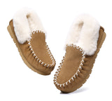 UGG Slippers - Ankle Sheepskin Slippers Mens Popo Moccasins Big Size