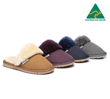 UGG Slippers - Australian Made Sheepskin Collar Scuff Unisex Urban