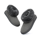 UGG Slippers - TA Emmy Women Sheepskin Slippers Fluffy Collar