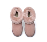 UGG Slippers - TA Emmy Women Sheepskin Slippers Fluffy Collar