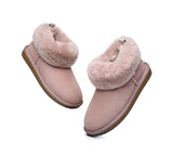 UGG Slippers - TA Emmy Women Sheepskin Slippers Fluffy Collar