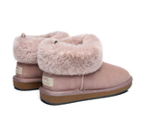 UGG Slippers - TA Emmy Women Sheepskin Slippers Fluffy Collar